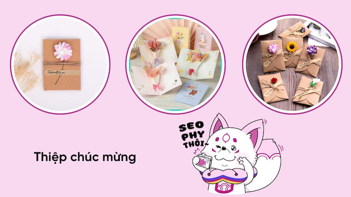 Một chiếc thiệp tự làm hoặc thiệp chúc mừng được viết tay cẩn thận sẽ là món quà mang giá trị tinh thần to lớn