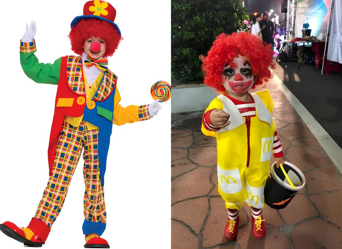  H&oacute;a trang th&agrave;nh ch&uacute; hề nh&iacute; tinh nghịch trong Halloween