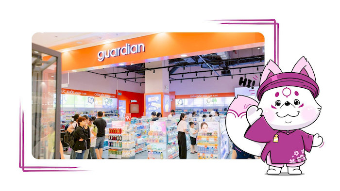 Guardian là chuỗi cửa hàng chăm sóc sức khỏe và sắc đẹp nổi tiếng tại Việt Nam