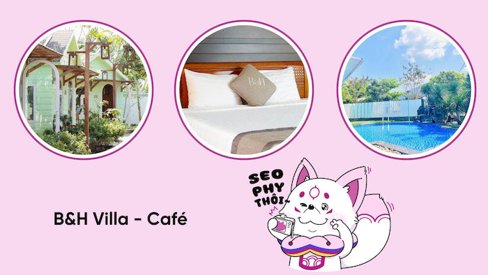 B&H Villa - Caf&eacute; l&agrave; một tổ hợp nghỉ dưỡng v&agrave; qu&aacute;n c&agrave; ph&ecirc; nhỏ xinh, mang đến kh&ocirc;ng gian ấm c&uacute;ng, l&atilde;ng mạn