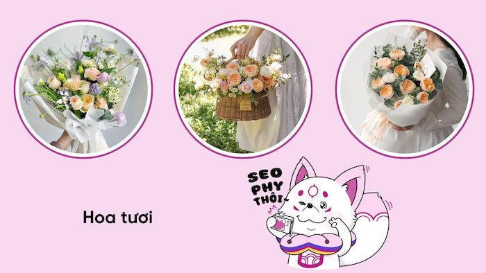 Một bó hoa tươi thắm là món quà truyền thống nhưng không bao giờ lỗi thời