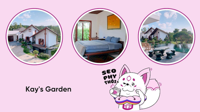 Kay's Garden mang đến kh&ocirc;ng gian y&ecirc;n b&igrave;nh, gần gũi với thi&ecirc;n nhi&ecirc;n, tạo cảm gi&aacute;c th&acirc;n thuộc như đang ở nh&agrave;