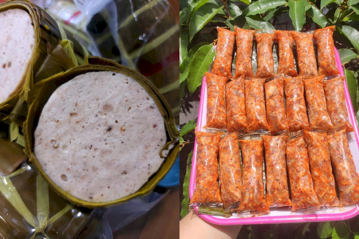 Khi đ&atilde;i kh&aacute;ch đến thăm nh&agrave; ng&agrave;y Tết, người Huế thường b&agrave;y cả chả v&agrave; tr&eacute; l&ecirc;n m&acirc;m, tạo n&ecirc;n sự c&acirc;n bằng trong hương vị