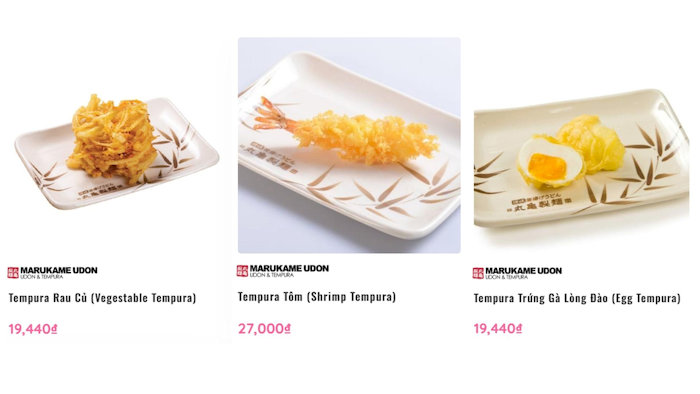 Tempura chiên giòn ăn kèm với cơm hoặc mì để tăng thêm độ ngon của món ăn