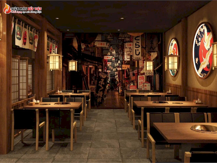 Không gian bên trong mang đậm phong cách Nhật Bản của Yaki Yum 