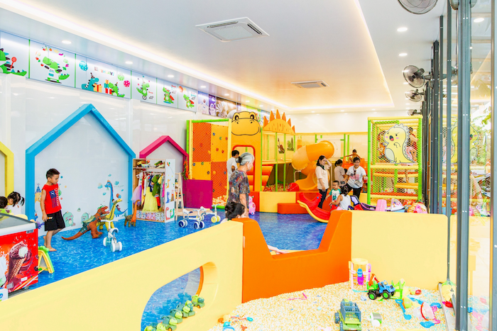 Khu vui chơi Khủng Long Con mang lại không khí vui vẻ cho trẻ em