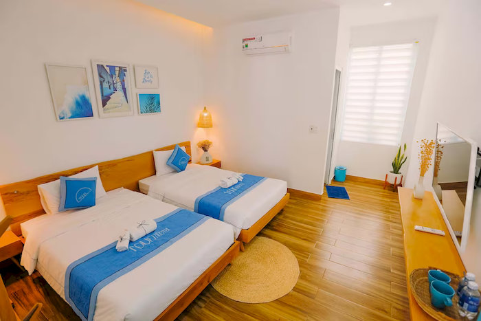 Tò Vò lấy tông màu trắng - xanh làm chủ đạo trong thiết kế, tạo nên vẻ đẹp hài hòa, gần gũi