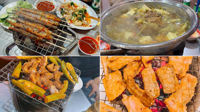 Quán mang đến trải nghiệm nướng mọi truyền thống trên bếp than hồng 