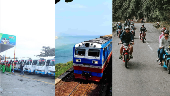 Có nhiều cách di chuyển từ Huế vào Đà Nẵng như xe khách, tàu hỏa hoặc xe máy