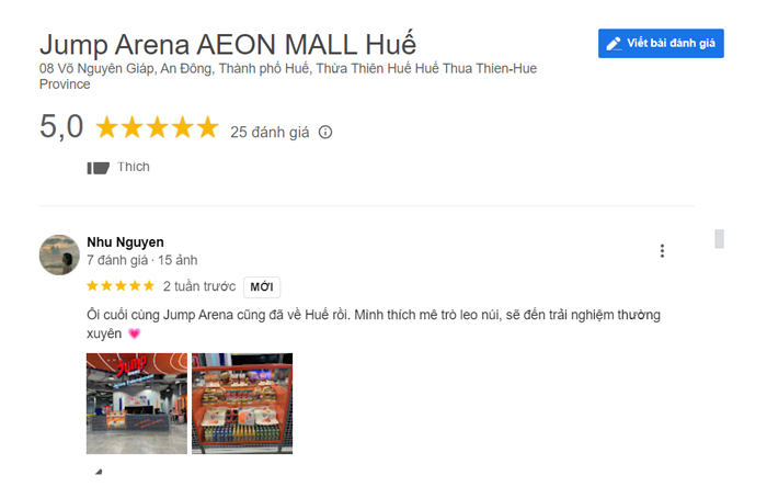 Jump Area xuất hiện tại AEON MALL Huế được nhiều khách hàng thích thú