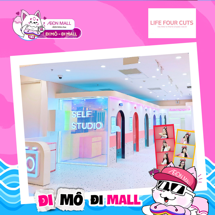 Studio đáng yêu và đầy màu sắc tại Life4Cuts AEON MALL Huế