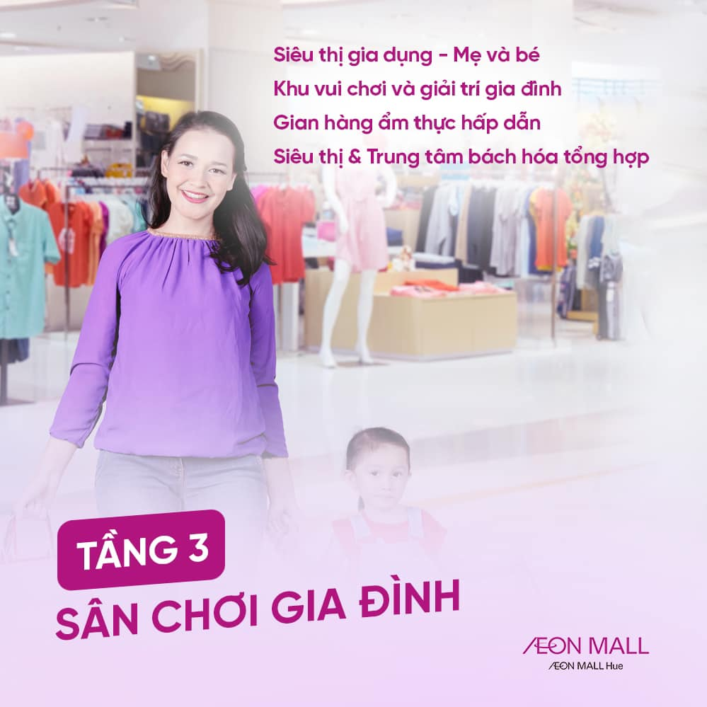 Tầng 3 AEON MALL là điểm đến gắn kết giữa các gia đình 