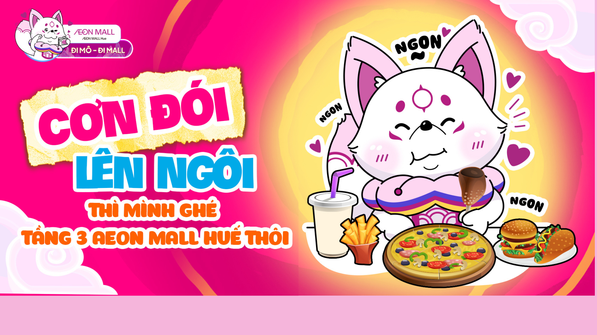 AEON MALL Huế có đa dạng thương hiệu đồ ăn nhanh nổi tiếng trên thế giới