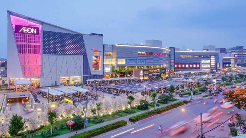 Hệ thống AEON MALL tại Việt Nam trải d&agrave;i từ TP. Hồ Ch&iacute; Minh đến H&agrave; Nội, đ&aacute;p ứng nhu cầu mua sắm v&agrave; giải tr&iacute; đa dạng